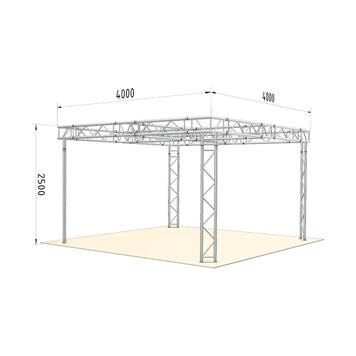 Veletržní stánek FD 32, 4.000 mm x 2.500 mm x 4.000 mm (š x v x h)